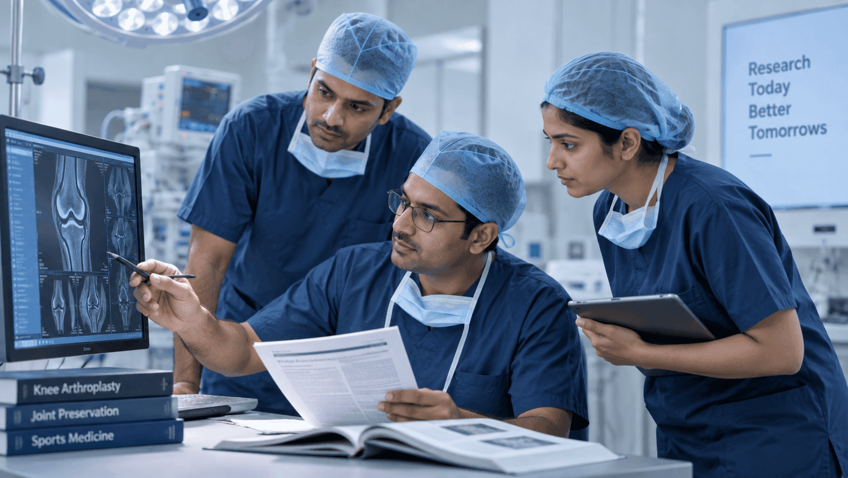 Doctors and nurses in an operating room