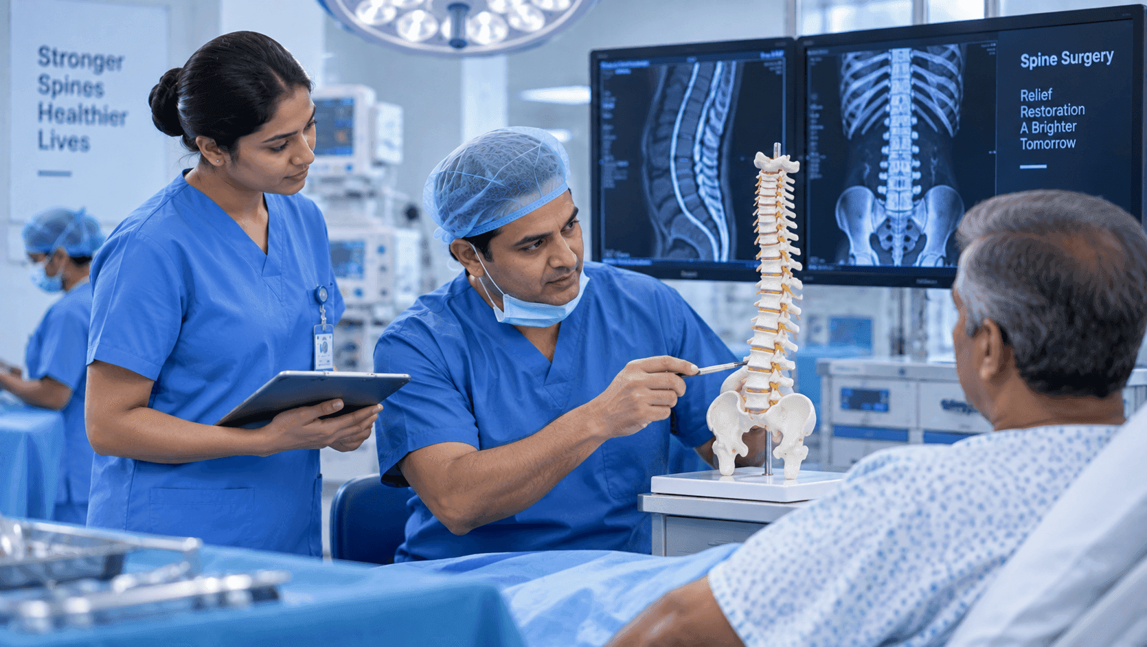 Operating room with surgical equipment