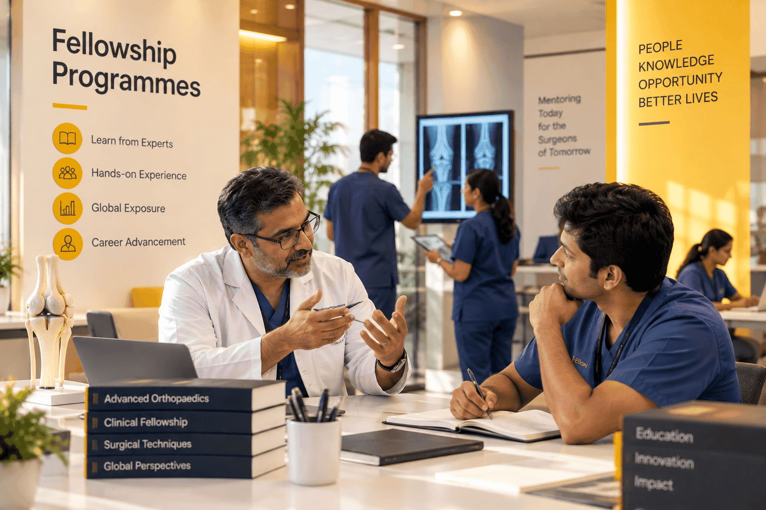 Doctor talking with a patient in a clinic